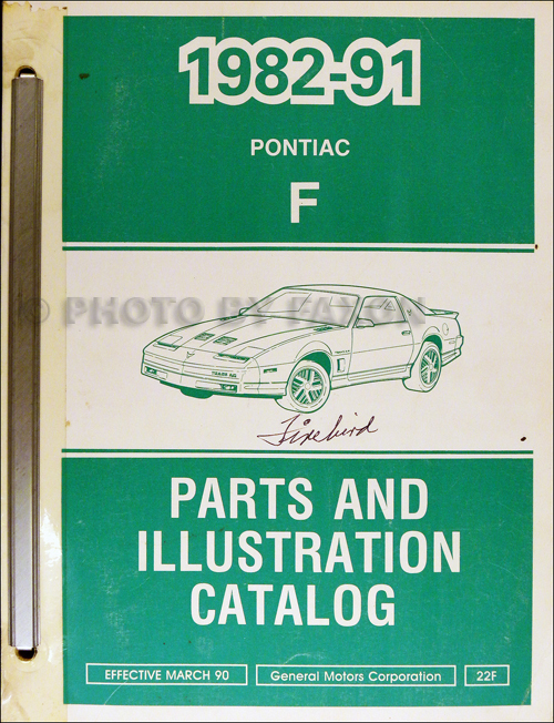 1982-1991 Pontiac Firebird Parts Book Original
