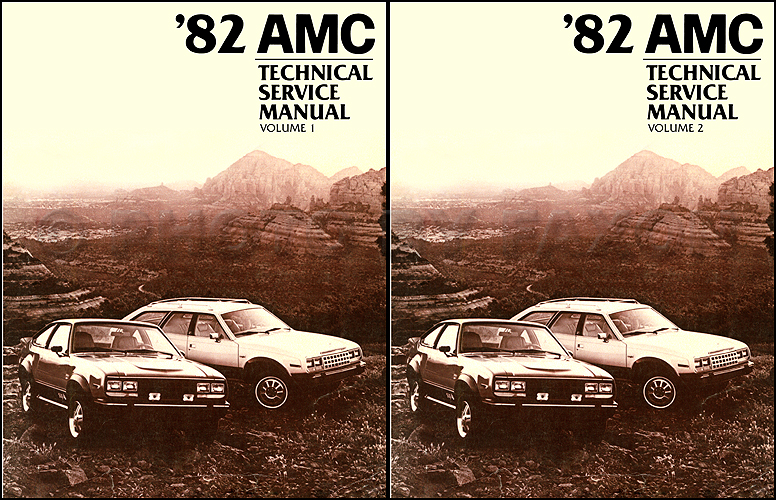 1982 AMC Shop Manual Reprint 2 Volume Set