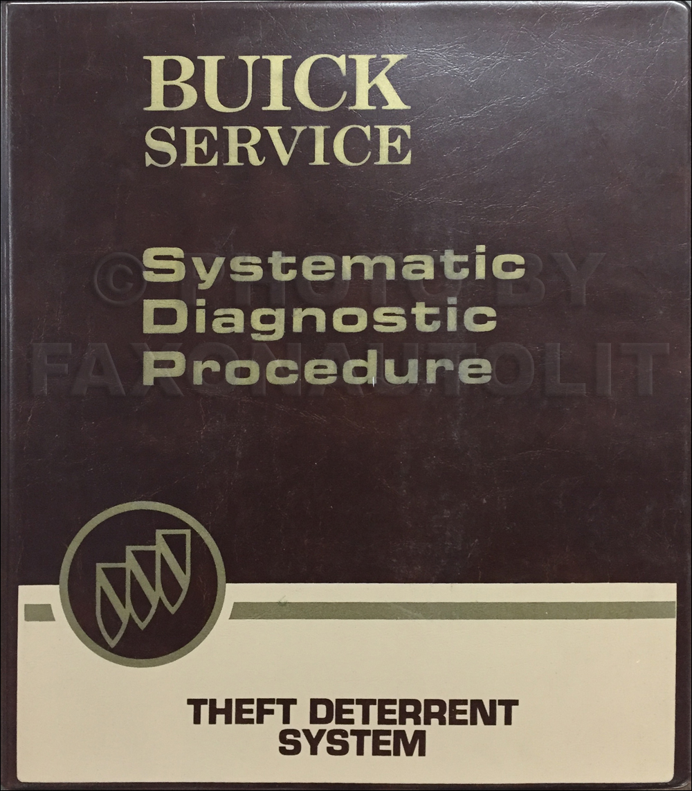 1982 Buick Training Manual Original Theft Deterrent System