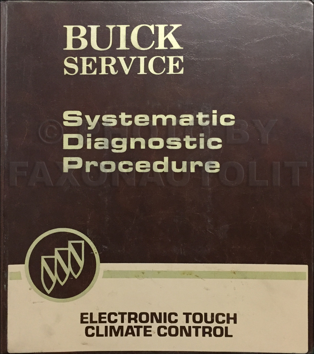 1980-1981 Buick Service Training Manual Original Electronic Touch Climate Control