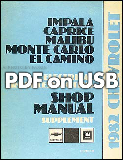 1982-1983 Chevrolet Electrical Manuals on USB El Camino Impala Malibu Monte Carlo Caprice