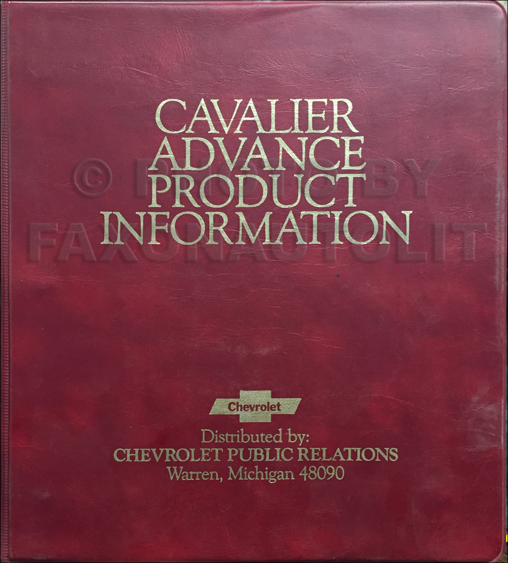 1982 Chevrolet Cavalier Advance Technical Press Kit Original