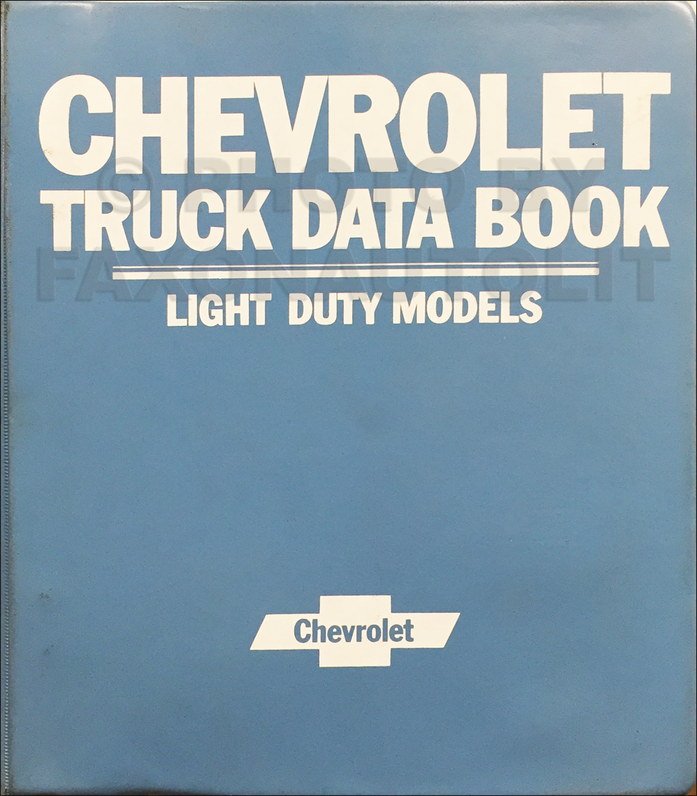 1982 Chevrolet Light Truck Data Book and Color and Upholstery Dealer Album Original