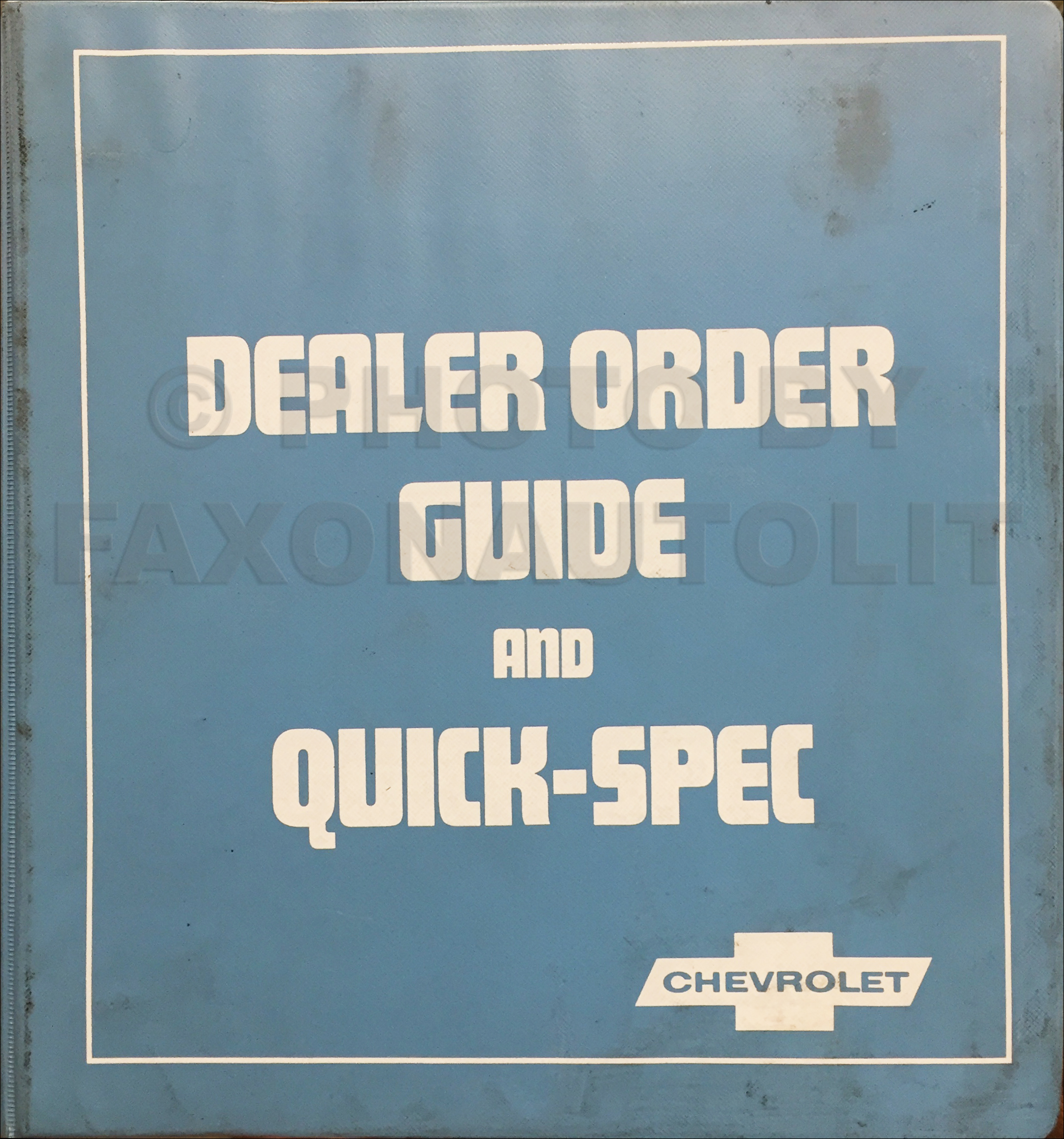 1982 Chevrolet Order Guide Dealer Album Original