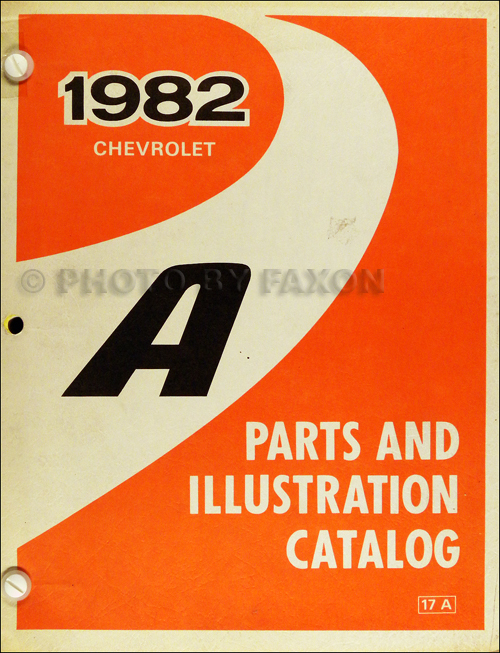 1982 Chevrolet Celebrity Parts Book Original