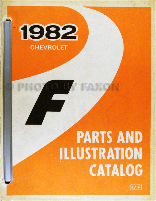 1982 Chevrolet Camaro Parts Book Original