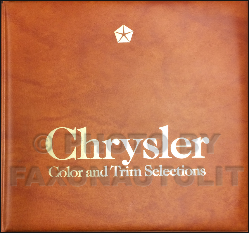 1982 Chrysler Color & Upholstery Dealer Album Original