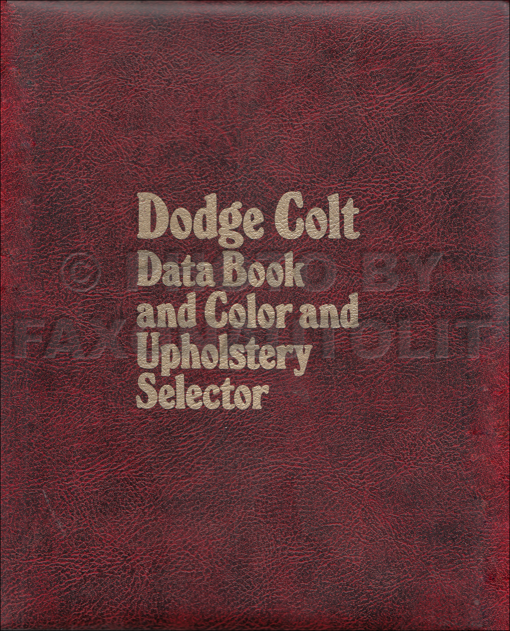 1975 Dodge Colt Color & Upholstery Album and Data Book Original