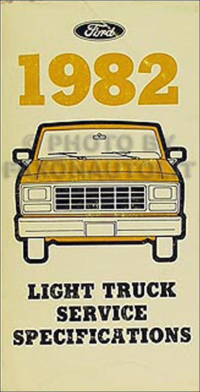 1982 Ford Pickup and Van Service Specifications Book Original