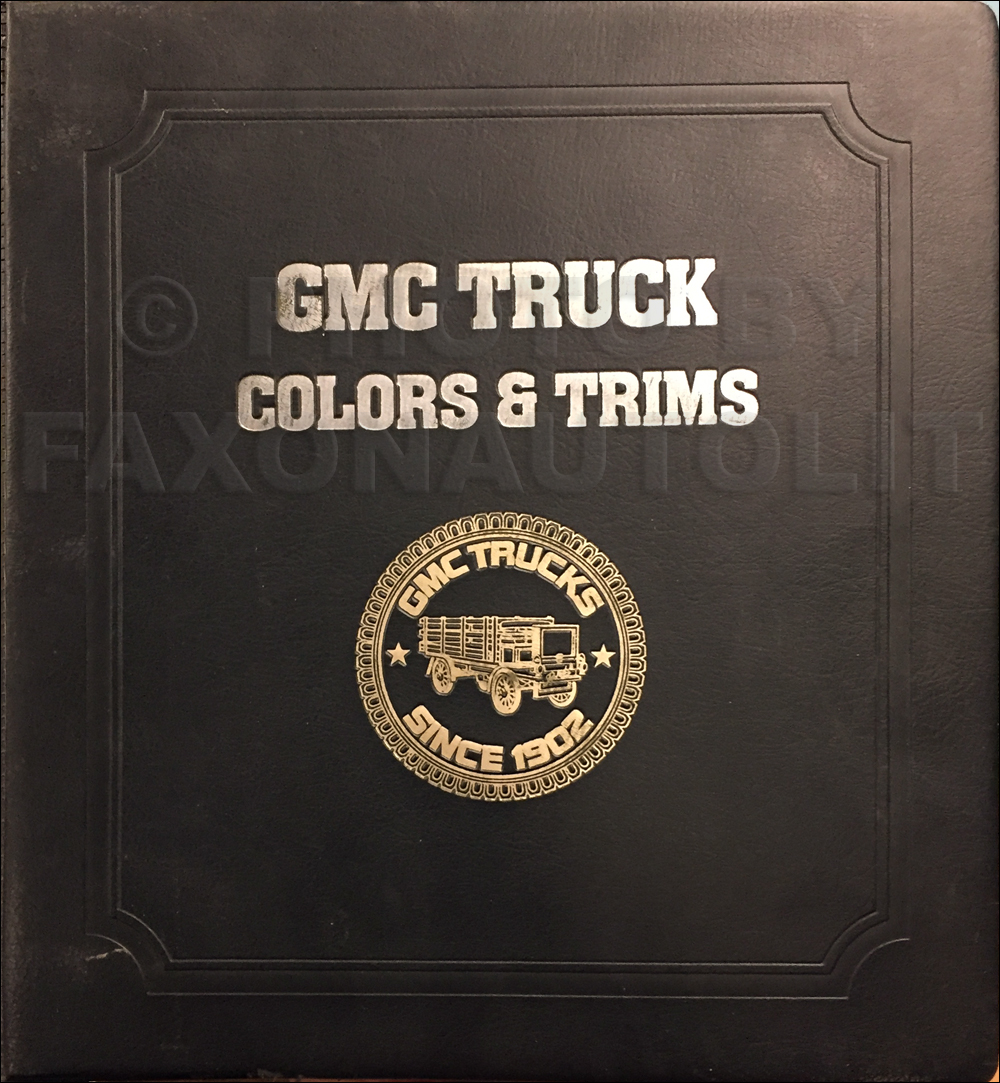 1982 GMC Color & Upholstery Dealer Album Original