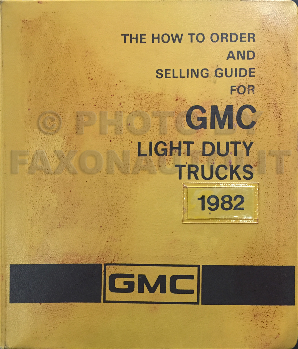 1982 GMC Light Duty Color & Upholstery Dealer Album/Data Book Original Canadian