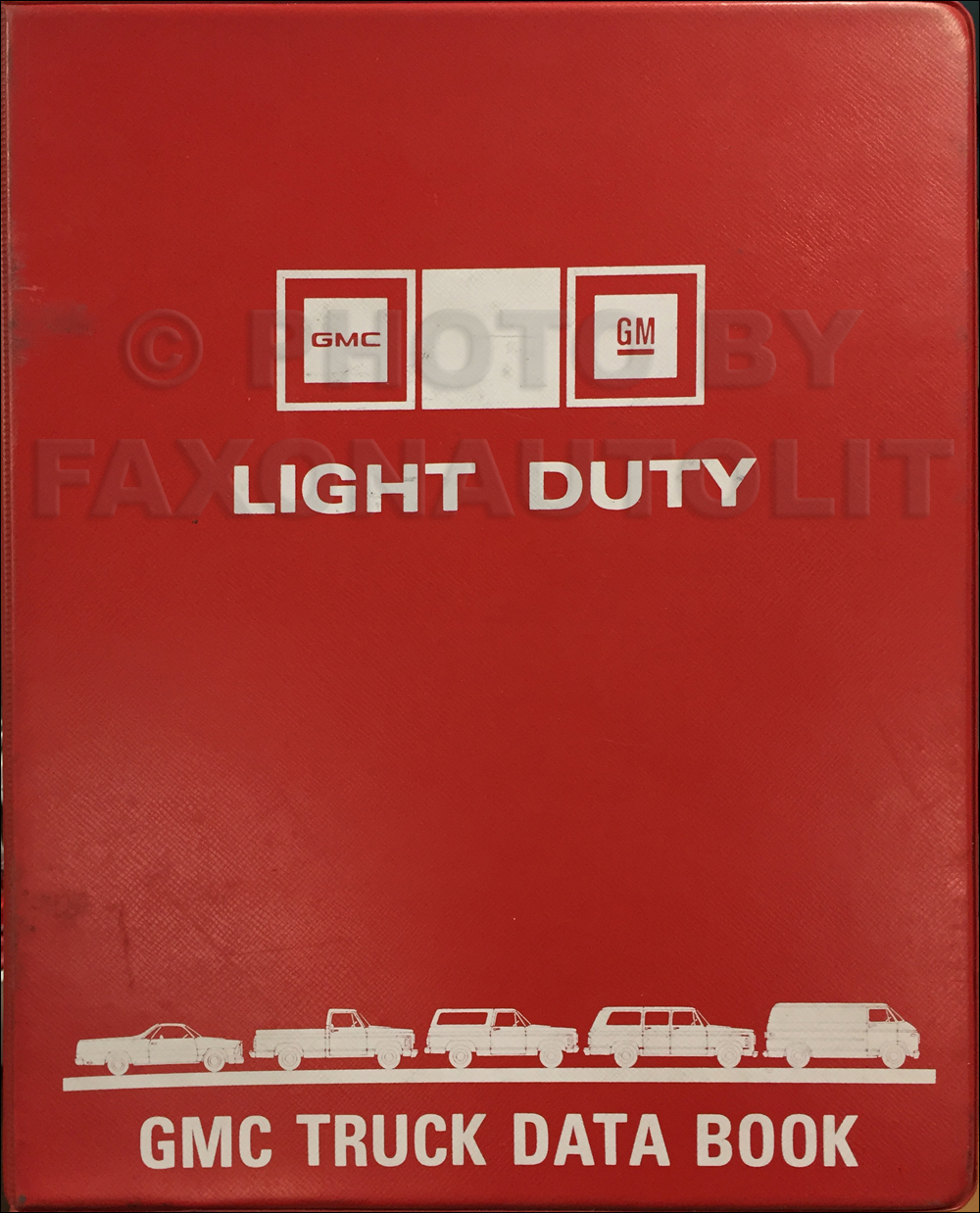 1982 GMC Light Duty Data Book Original