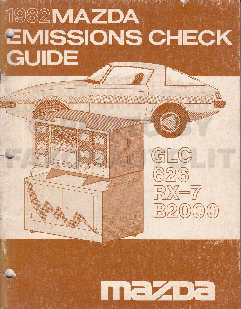 1982 Mazda Emission Check Guide Manual Original