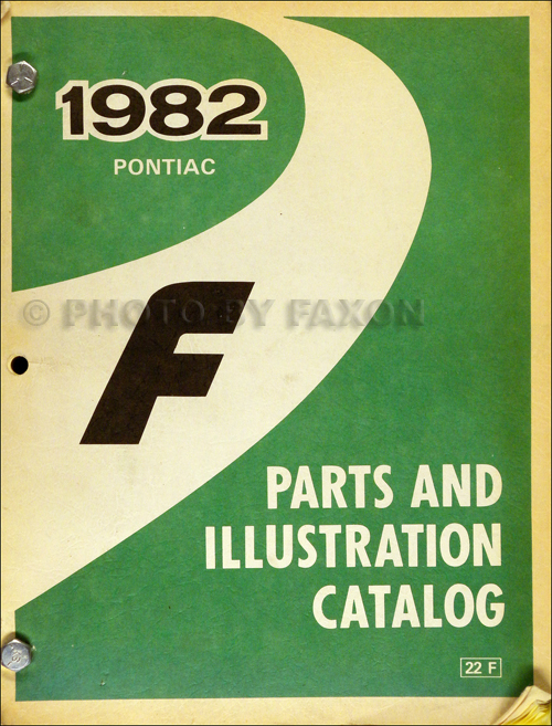 1982 Pontiac Firebird and Trans Am Parts Book Original