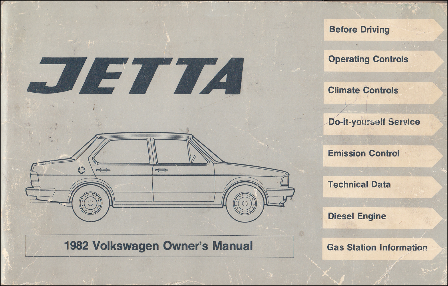 1982 Volkswagen Jetta Owner's Manual Original