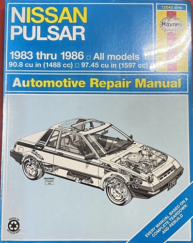 Haynes Automotive Repair Manual Nissan Pulsar 1983-1986