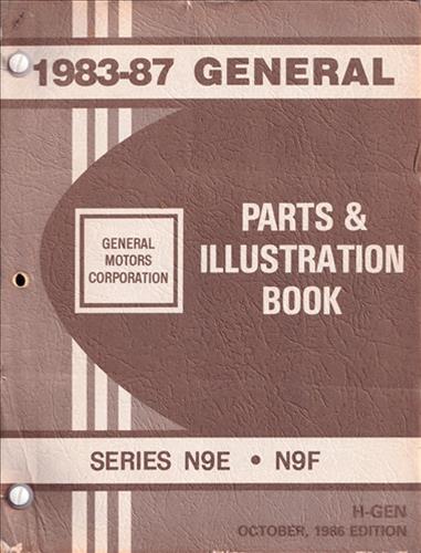 1983-1987 GMC General Parts Book Original N9E N9F Aluminum Conventional