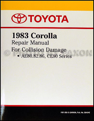 1983-1987 Toyota Corolla Body Collision Manual Factory Reprint