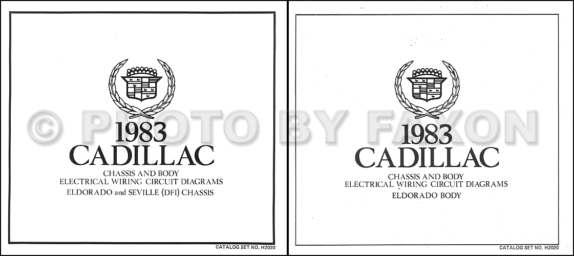 1983 Cadillac Eldorado Gas Foldout Wiring Diagrams Original Color Set