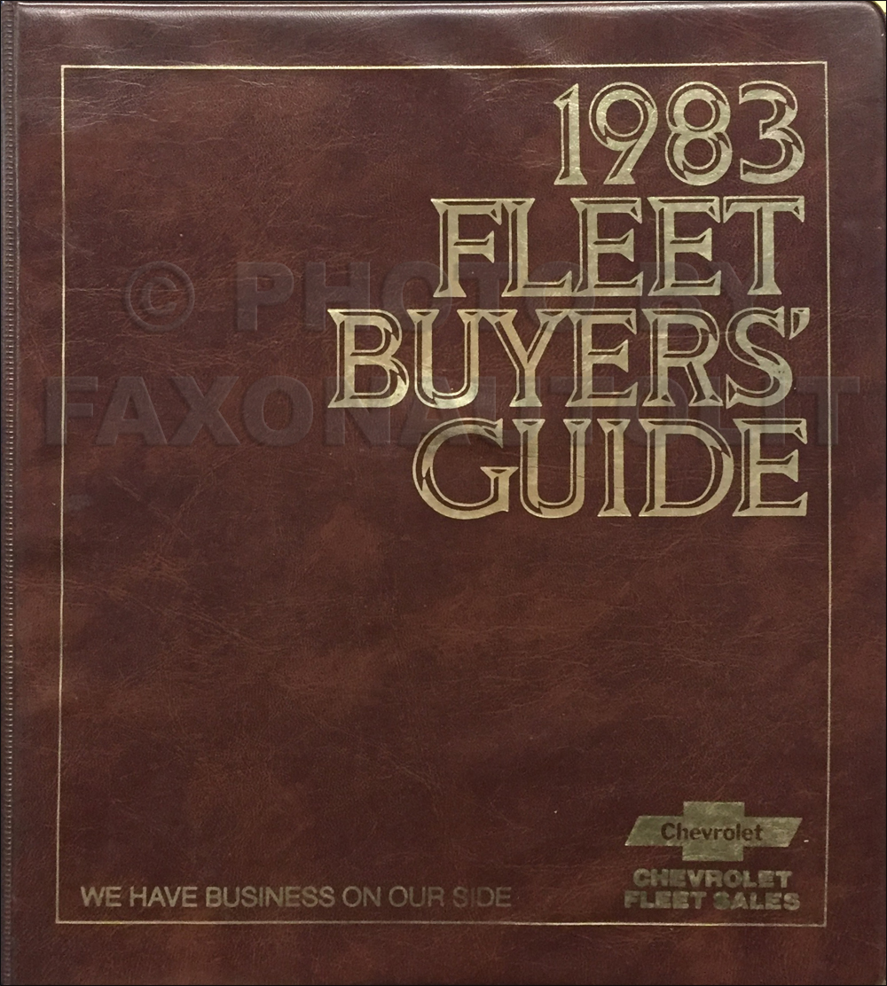 1983 Chevrolet Fleet Buyer's Guide Dealer Album Original