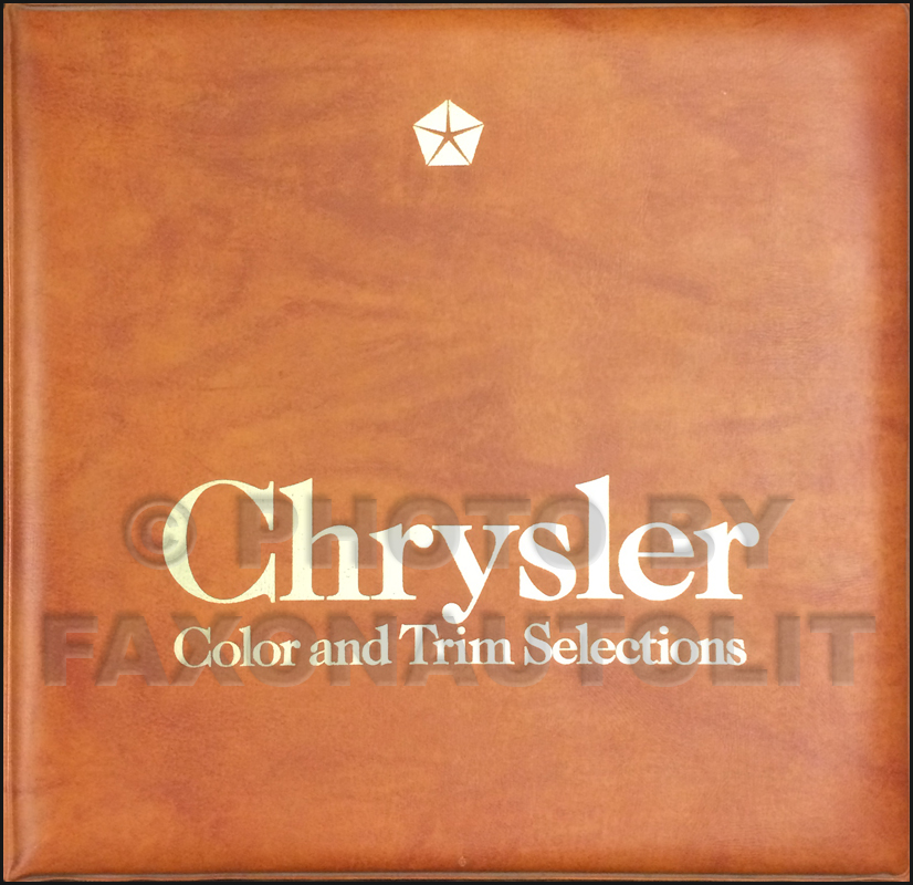 1983 Chrysler Color & Upholstery Dealer Album Original