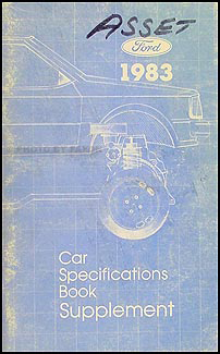 1983 2.3 Turbo Service Specification Book T bird Cougar Mustang Capri 