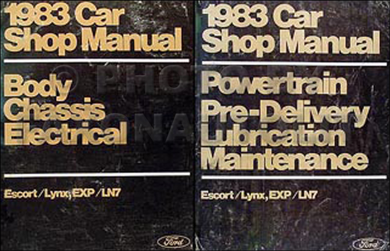 1983 Ford Escort/EXP & Merc Lynx/LN7 Shop Manual Set Original
