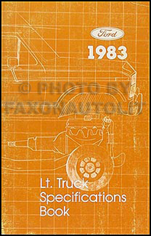 1983 Ford Pickup and Van Service Specifications Book Original