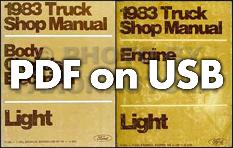 1979 Ford Truck CD Shop Manual 79 F100-350 Pickup Bronco and Van
