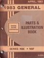 1983 GMC General Parts Book Original N9E N9F Aluminum Conventional