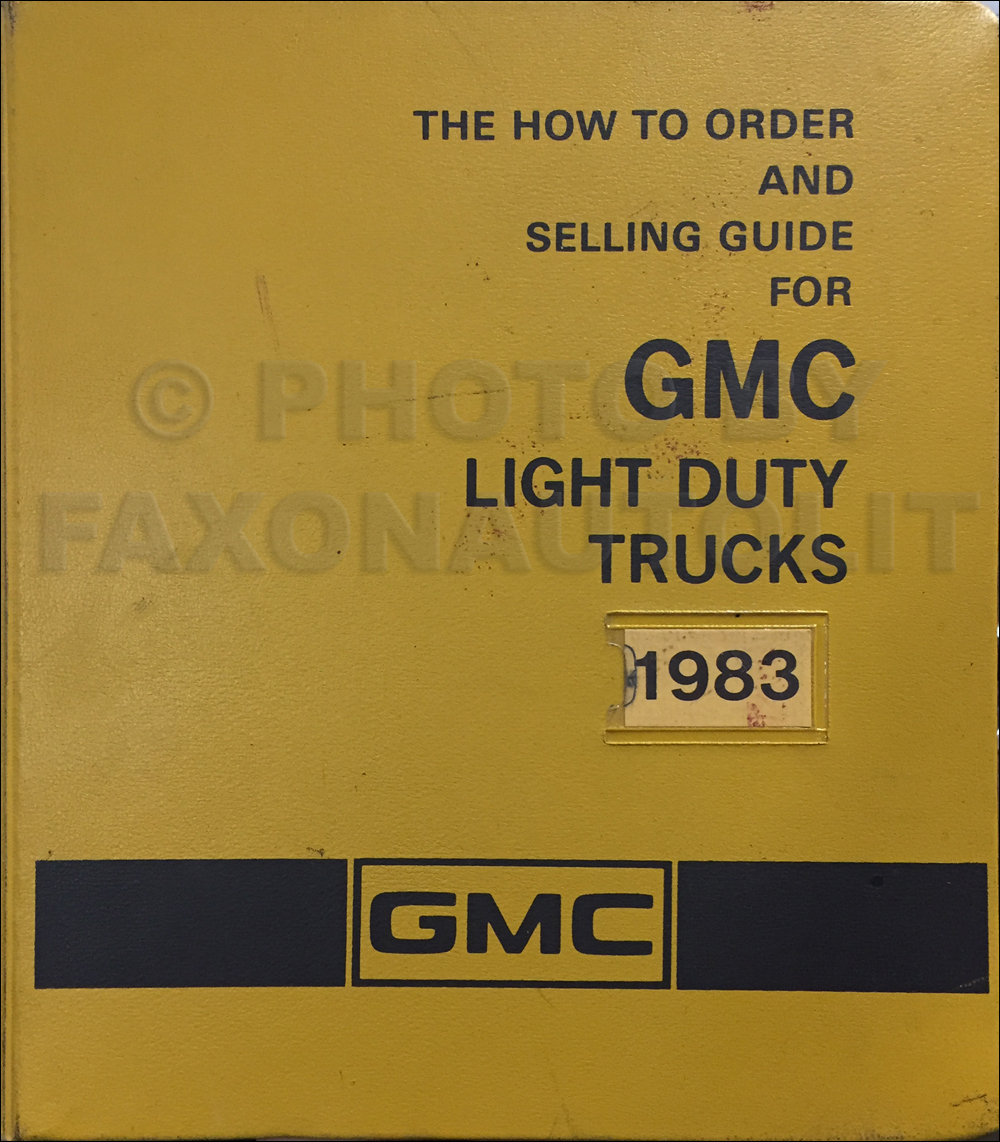 1983 GMC Light Duty Color & Upholstery Dealer Album/Data Book Original Canadian