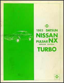 1983 Datsun Nissan Pulsar NX Turbo Repair Manual Supplement-II Original