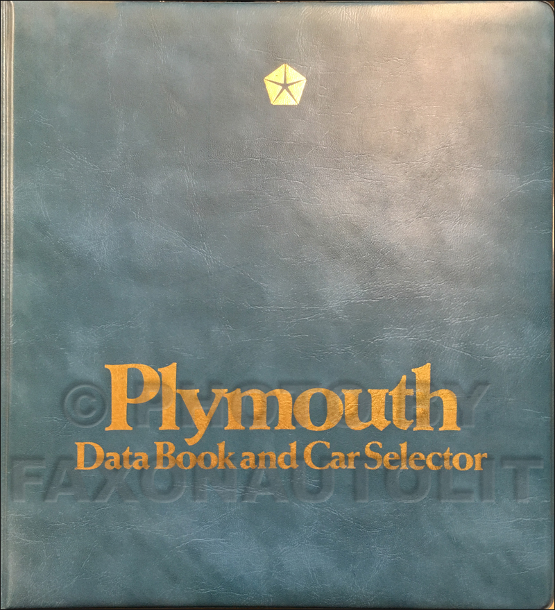 1983 Plymouth Data Book Original