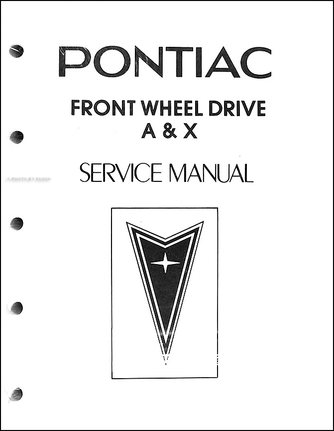 1983 Pontiac Phoenix and 6000 Shop Manual Original Looseleaf 