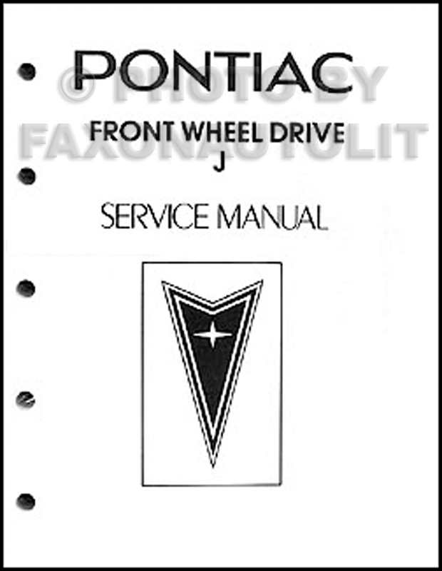1983 Pontiac J2000 and Sunbird Shop Manual Original Looseleaf 
