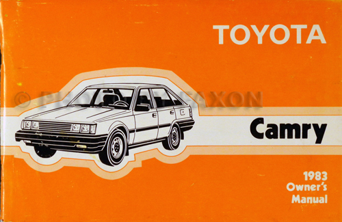 1983 Toyota Camry Owner's Manual Original