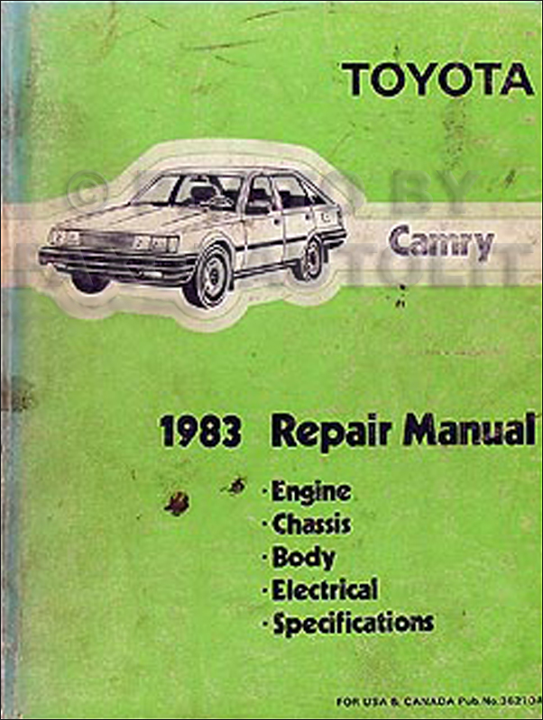 1983 Toyota Camry Repair Manual Original