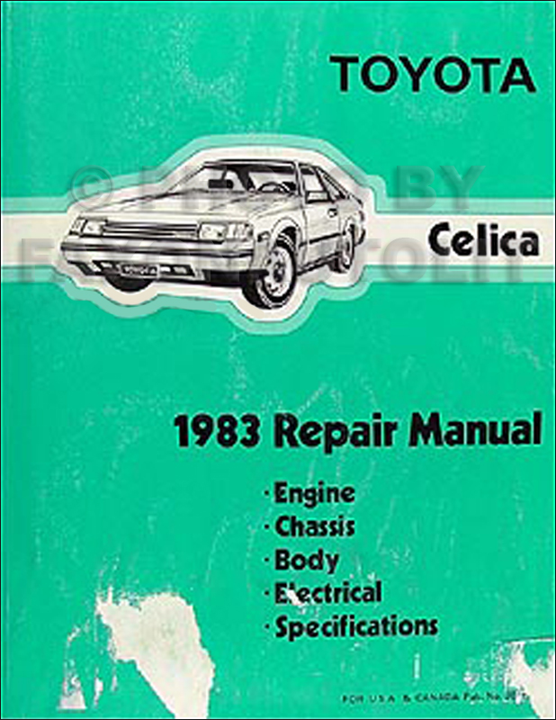 1983 Toyota Celica Repair Manual Original 