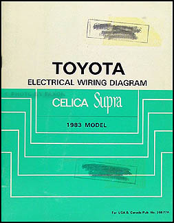 1983 Toyota Celica Supra Wiring Diagram Manual Original