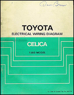 1983 Toyota Celica Wiring Diagram Manual Original
