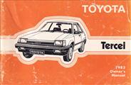 1983 Toyota Tercel Hatchback Owner's Manual Original No. 3737A