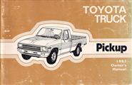 1983 Toyota Pickup Owner's Manual Original RWD 