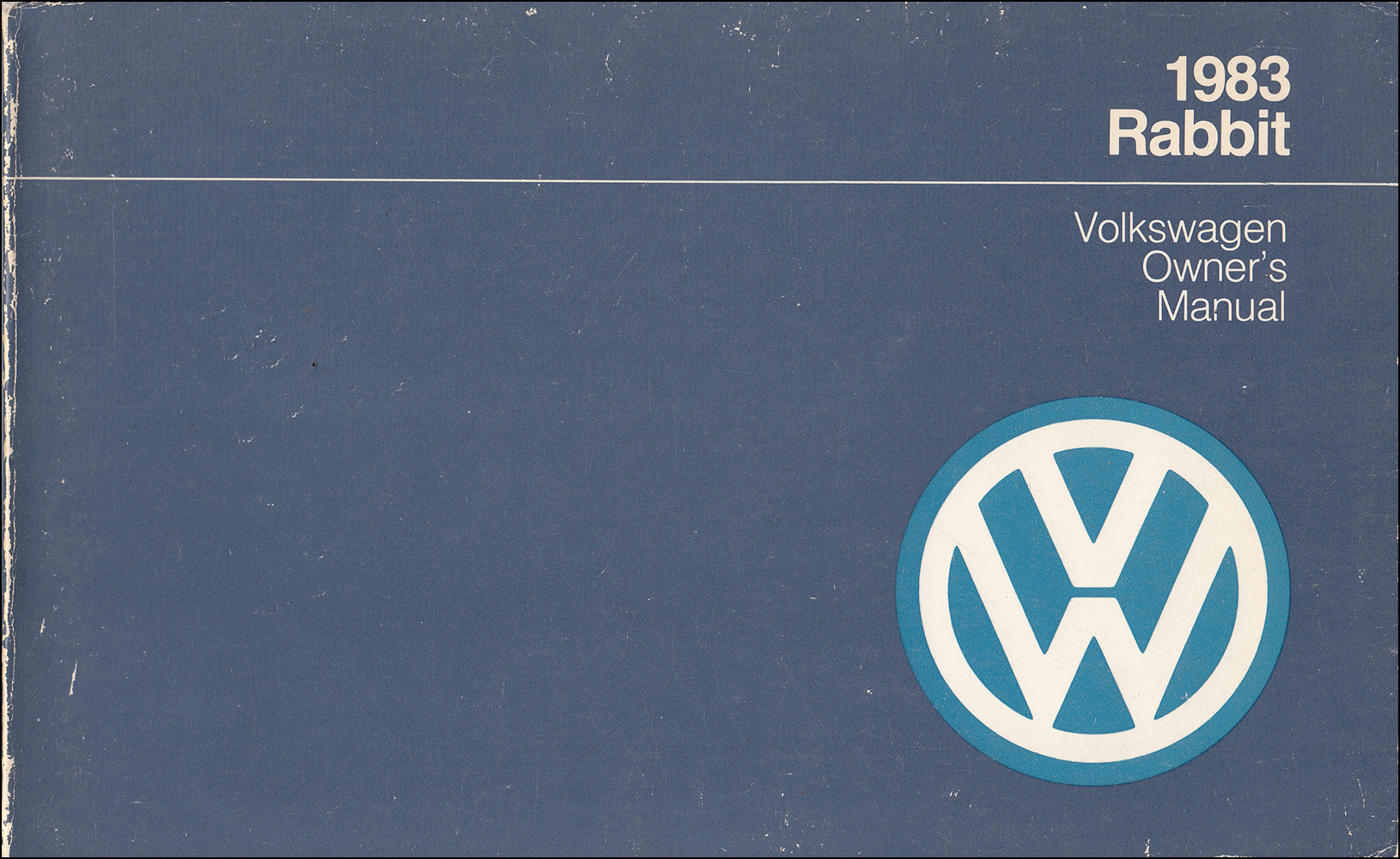 1983 Volkswagen Rabbit Owner's Manual Original