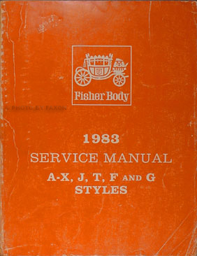 1983 Camaro, Firebird, & Trans Am Original Body Manual