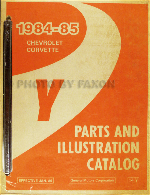 1984-1985 Chevrolet Corvette Parts Book Original