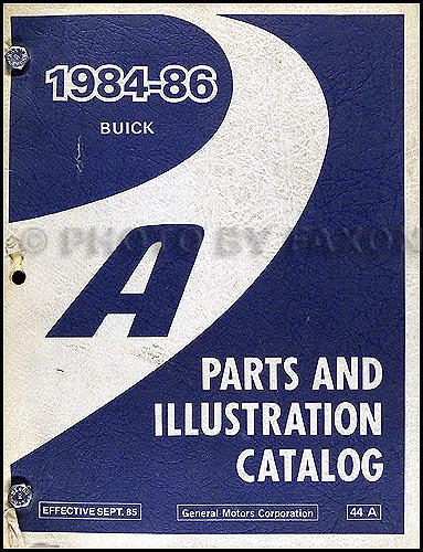 1984-86 Buick Century Parts Book Original