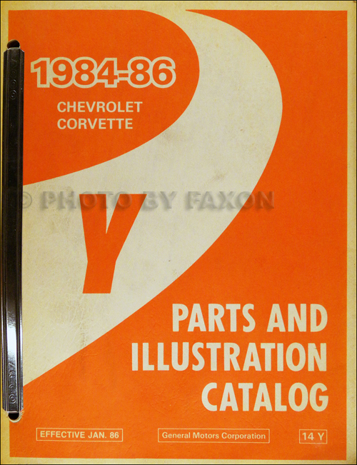 1984-1986 Chevrolet Corvette Parts Book Original