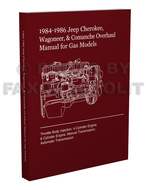 1984-1986 Cherokee, Wagoneer, & Comanche Overhaul Manual Reprint  for Gas Models