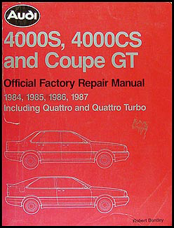 1984-1987 Audi  4000S, 4000CS, and Coupe GT Repair Manual 