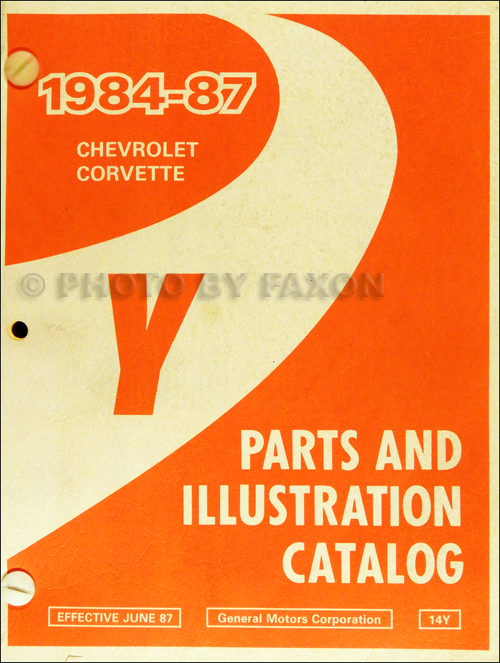 1984-1987 Chevrolet Corvette Parts Book Original